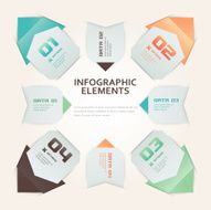 Modern Origami Style Infographic Illustration N2