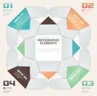 Modern Origami Style Number Options Infographic Illustration N3