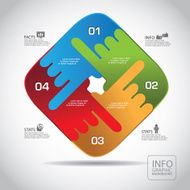 Pointing Hands Inofgraphic Elements
