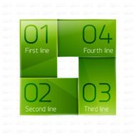 Green paper infographic design