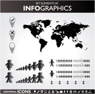 Black and white infographic set N8