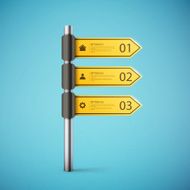 Modern road sign design template for infographics N3