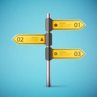 Modern road sign design template for infographics N4