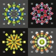 vector round infographics