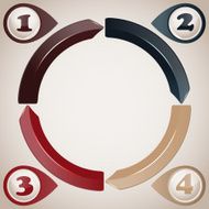 vector infographic rounded template with arrows