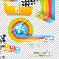 Modern Design Template with World Map