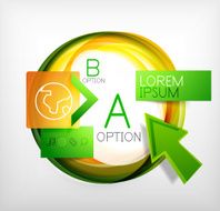 Swirl web design infographic bubble - flat concept