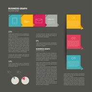 Modern flat page layout with text and chart diagram N7