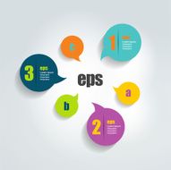 Connected circle speech diagram vector
