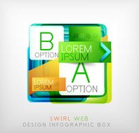 Vector square geometric shaped web design boxes N2