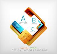 Vector square geometric shaped web design boxes N3