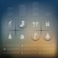 Christmas infographic with unfocused background N162
