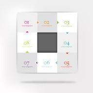 Infographic speech cubes diagram Vector
