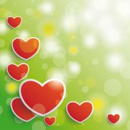 Valentines Card Background Red Hearts