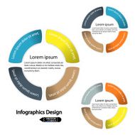 set of modern circle infographics options banner