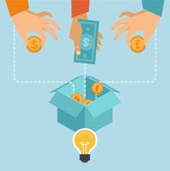 Vector crowdfunding concept in flat style N3