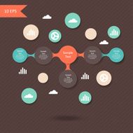 colorful round diagram metaball infographics N12