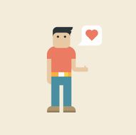 Vector illustration Trendy Flat Character N2