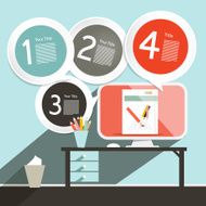 Office Infographics Vector Template N2