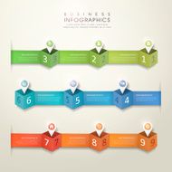 abstract modern paper location mark infographic elements N4