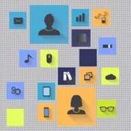 Icons flat design