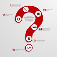 Abstract infographic in the form of question mark Design elements N3