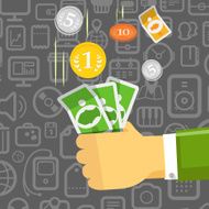 Commerce dispute illustration Design elements