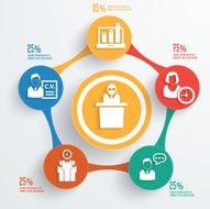 Business management design clean vector