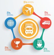 Logistic and transport design clean vector