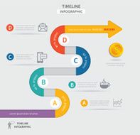 vector timeline infographic template N2