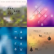 Christmas infographic with unfocused background N163