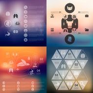 veterinary infographic with unfocused background N40