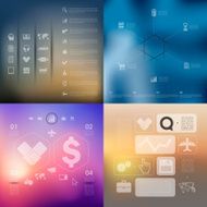 business infographic with unfocused background N167