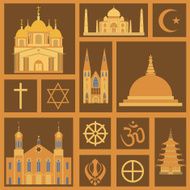 Religion icon set N2