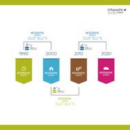 Timeline Infographic with arrows and pointers N6
