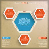 Hexagon Vintage Infographic 3 Options N2
