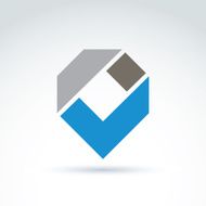 Vector abstract corporate design element Geometric symbol N3
