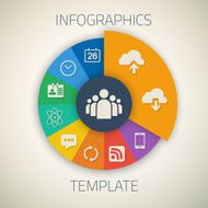 Web Infographic Timeline Pie Template Layout With Vector Icons N9