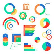 Set of infographics charts and diagrams for your design Vector