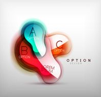 Colorful glossy bubble infographics N6