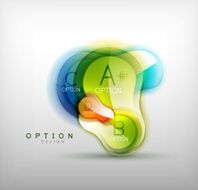 Colorful glossy bubble infographics N7