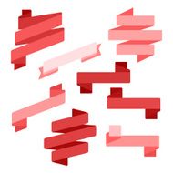 Infographics vector Creative trendy ribbon flat business financial N11