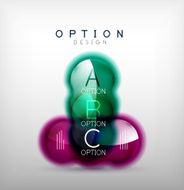 Colorful glossy bubble infographics N15
