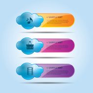 label infographic of cloud computing