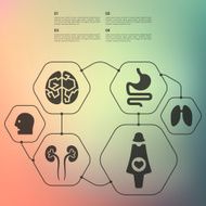 medicine infographic with unfocused background N37