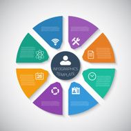 Web Infographic Timeline Pie Template Layout With Vector Icons N10