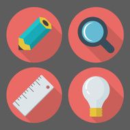 vector business concept infographic design elements in flat retro style N2