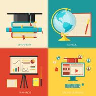 Education distance online and academic school variations backgrounds