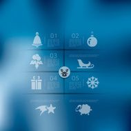 Christmas infographic with unfocused background N164