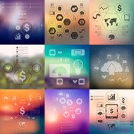 business infographic with unfocused background N168